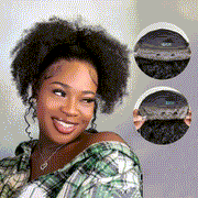 Flash Sale Invisi Strap 360 Glueless Lace Wig Wavy & Curly Human Hair Pre Cut Lace Wig