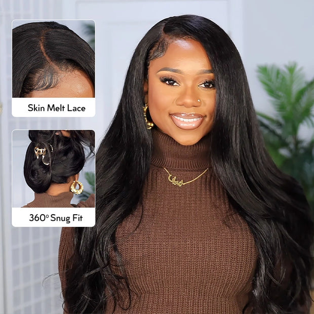 Newborn Hairline Kinky Straight Lazy 360 Wig – ashimaryhair