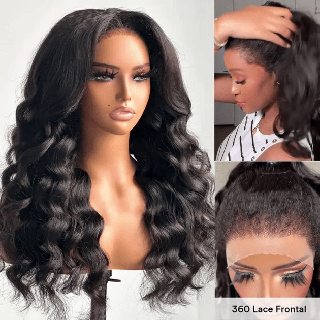 Newborn Hairline Kinky Straight Lazy 360 Wig – ashimaryhair