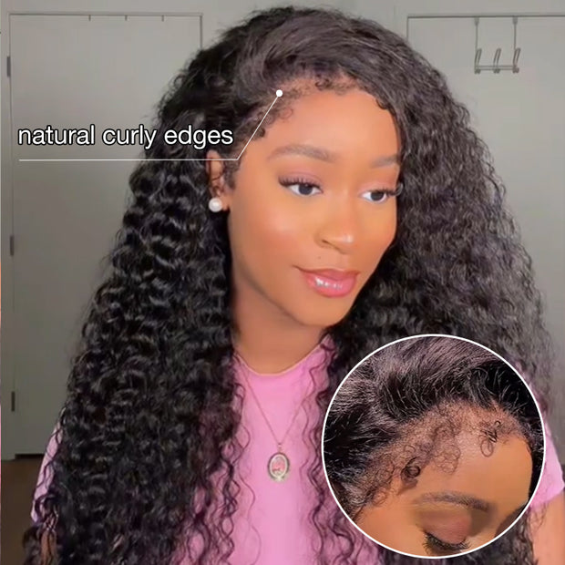 Flash Sale Upgrade Kinky Edges Hairline Invisi-Strap Cozy Snug Fit 360 Skin Lace Pre Everything Wigs
