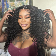 Wand Curls on Wig 13x4 Transparent HD Lace Front Curly Hair Lace Wig Luxury Customization