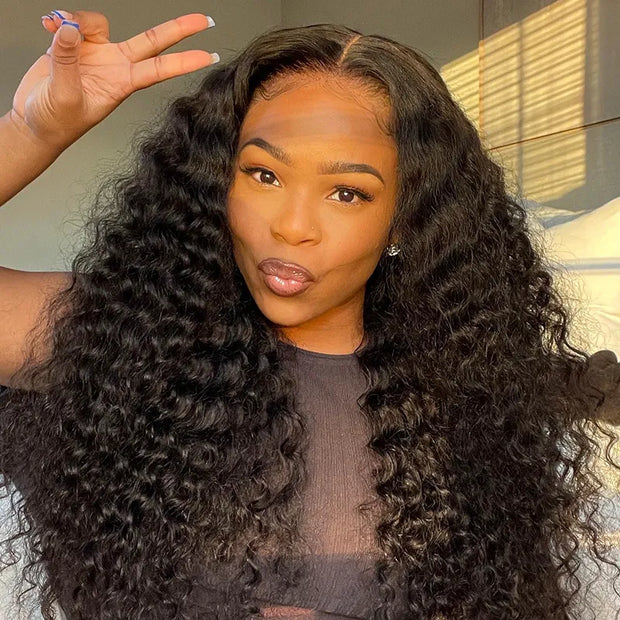 Clearance Sale Ashimary 4X4 Lace Closure Deep Wave Wigs