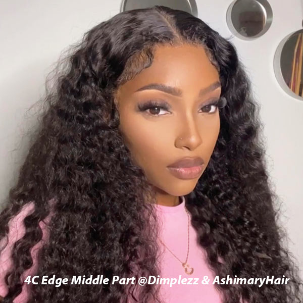 4c hairline HD lace front deep wave wig