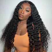 Clearance Sale Ashimary 4X4 Lace Closure Deep Wave Wigs