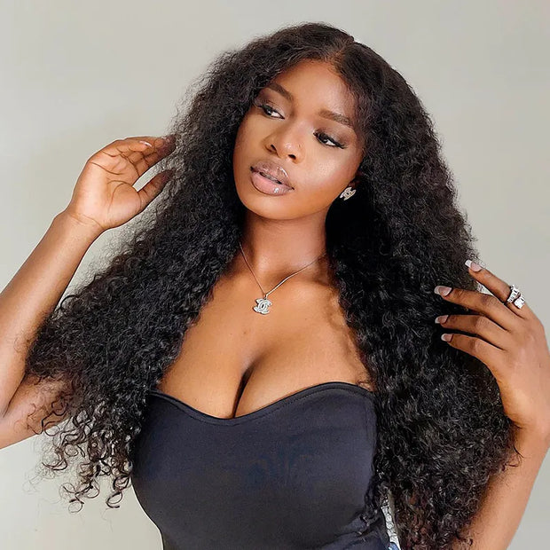 Jerry Curly Lace Closure Human Hair Wig