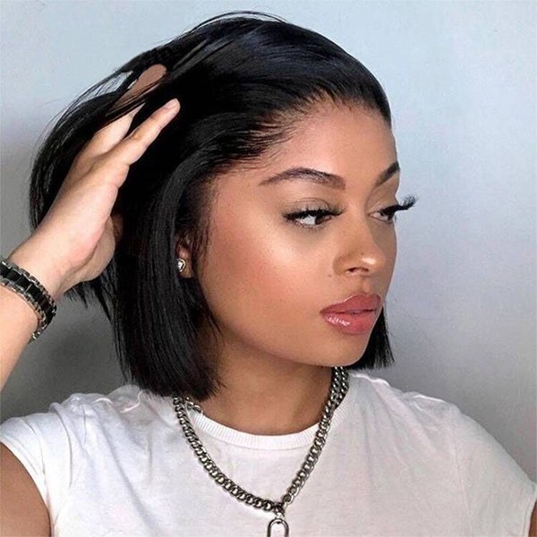 BOGO SALE: $139=16' Ginger Color 13x4 Lace Frontal Wig +Natural Color 10'' Bob Glueless 4x4 Closure Wig