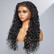 Water Wave 4x4 & 4x6 Lace Closure with Realistic Hairline Wet Curly Human Hair Wig with Natural 4C Curly Baby Hair Ashimary.com