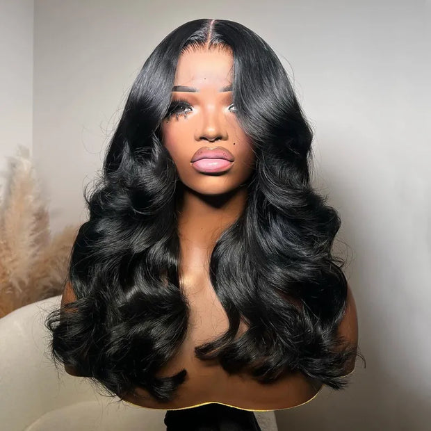 Ashimary Layered Cut 4x4 Transparent Lace Straight Wig 180% Density Butterfly Cut Human Hair