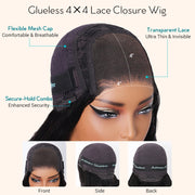 Flash Sale 6x6 T Part & 4x4 Lace Clsoure Wig For Women Human hair