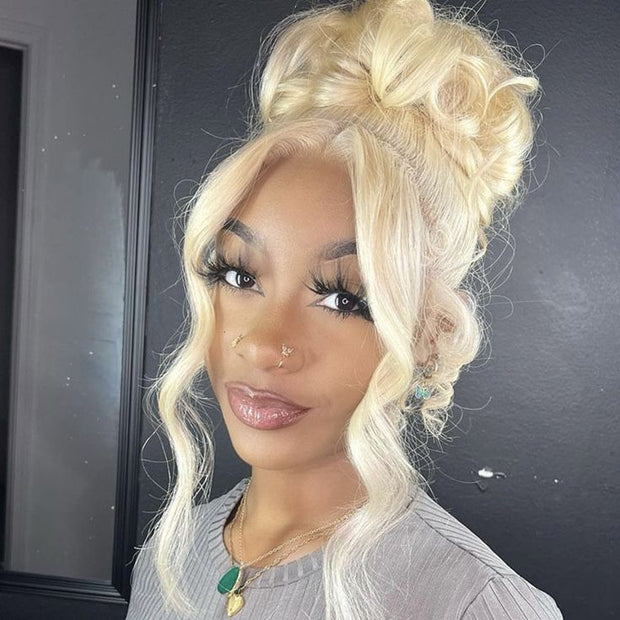 Pre Plucked 613 Blonde 360 Lace Frontal Wig with Baby Hair Hd Transparent Lace