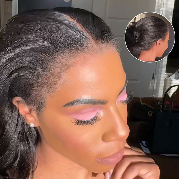 Flash Sale Upgrade Kinky Edges Hairline Invisi-Strap Cozy Snug Fit 360 Skin Lace Pre Everything Wigs