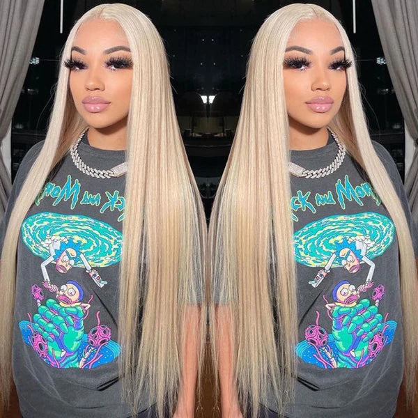 Flash Sale 613 Blonde Transparent HD Lace Front Wigs 13*4 Frontal Brazilian Ashimary Human Hair