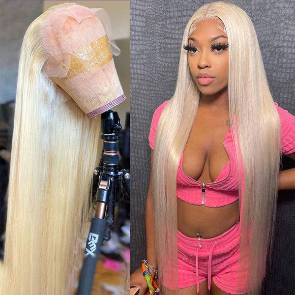 Flash Sale 613 Blonde Transparent HD Lace Front Wigs 13*4 Frontal Brazilian Ashimary Human Hair