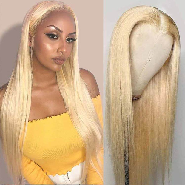 613 Honey Blonde Lace Front Wigs 13*4 Lace Wigs Straight Brazilian Human Hair-AshimaryHair.com