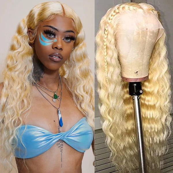 Flash Sale 613 Blonde Transparent HD Lace Front Wigs 13*4 Frontal Brazilian Ashimary Human Hair