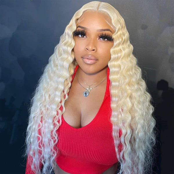 Flash Sale 613 Blonde Transparent HD Lace Front Wigs 13*4 Frontal Brazilian Ashimary Human Hair