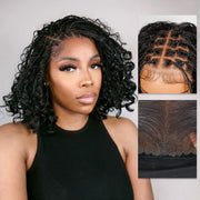 Boho Braids Water Wave Glueless 6x4.5 Closure Lace with Braided Top