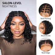 Boho Braids Water Wave Glueless 6x4.5 Closure Lace with Braided Top