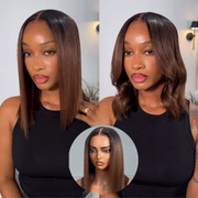 Chestnut Brown Soft Ombre Blend Pull Go 6x4.5 Lace