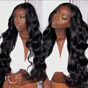 Pre Cut Upgraded Crystal Lace Glueless Body Wave Human Hair Wig with Pre Plucked Hairline & Bleached Knots