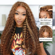 Flash Sale Highlight Piano Color 4x4 Lace Closure & 13x4/13x6 Lace Frontal Wig Brazilian Human Hair Luxurious Customization