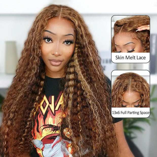 Flash Sale Highlight Piano Color 4x4 Lace Closure & 13x4/13x6 Lace Frontal Wig Brazilian Human Hair Luxurious Customization