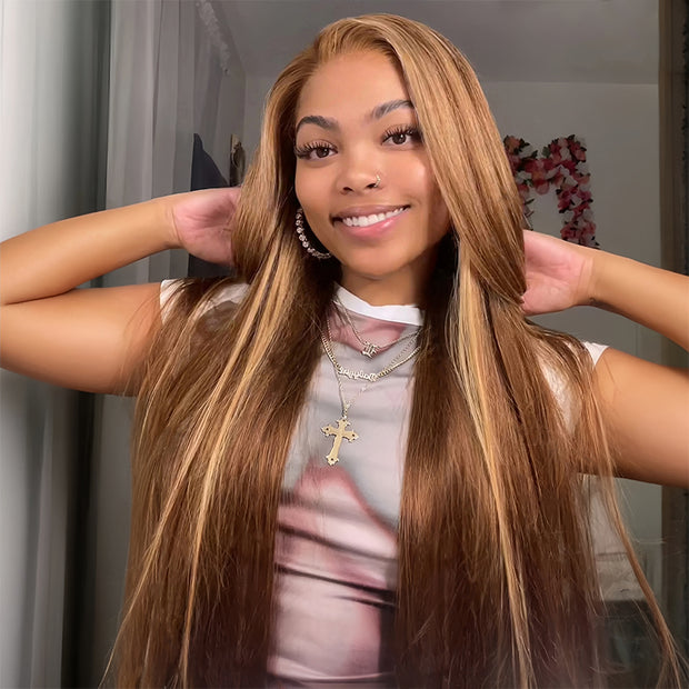 Flash Sale Wear & Go Wig Highlight Mix Color 4x4/6x4.5/13X4 Glueless Lace Wigs Ashimary Hair