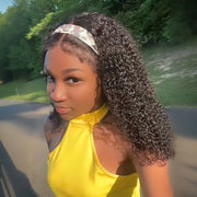 Flash Sale 4C Kinky Edges Curly Hair Transparent HD Lace Front Wigs With Realistic Hairline