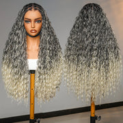 Invisi Strap Full Lace Knotless Boho Curls Braided Long Wig Pre-braid Lightweight Super Natural Scalp