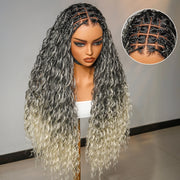Invisi Strap Full Lace Knotless Boho Curls Braided Long Wig Pre-braid Lightweight Super Natural Scalp