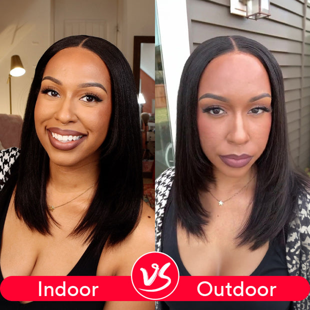 Flash Sale Yaki Straight 6x4.5/4x4/13x6 HD Transparent Pre-Cut Lace Frontal Human Hair Wig Affordable Natural Look Wigs