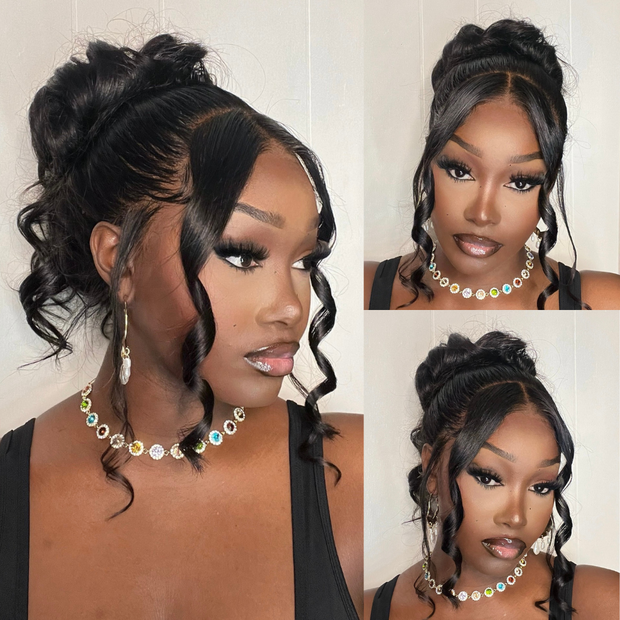 Face Framing Body Wave Invisi-Strap™ Snug Fit 360 Transparent Lace Frontal Bleached  Knots Pre Cut Lace Wig