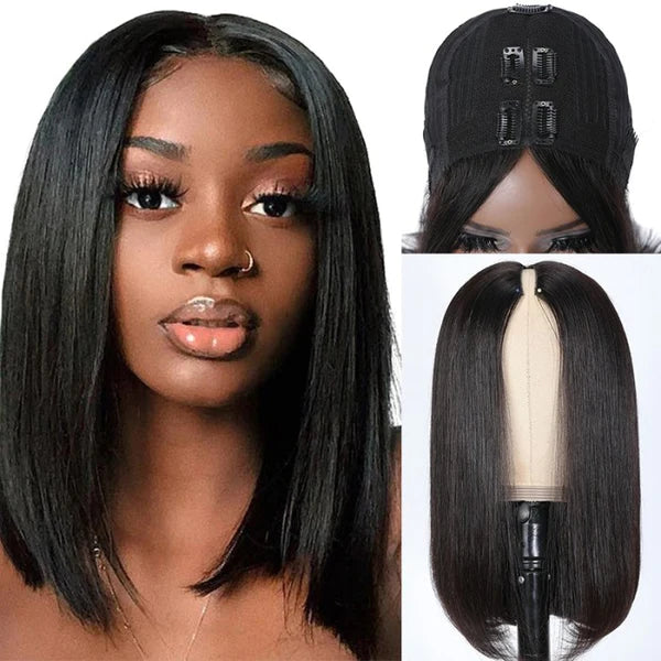 Flash Sale Ashimary 0 Skill Needed V Part Glueless Wig Short Bob Human Hair