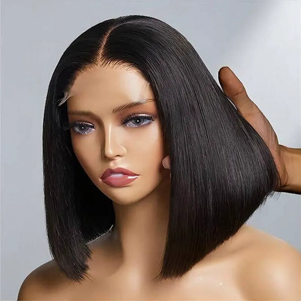 8 Inches 4x4 Lace Closure Bob Wig Human Hair Wigs Pre Plucked With Baby Hair Brazilian Straight Short Wig