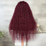 Kinky Curly Pre-Cut Lace Closure Wig with Pre Plucked Hairline & Bleached Knots