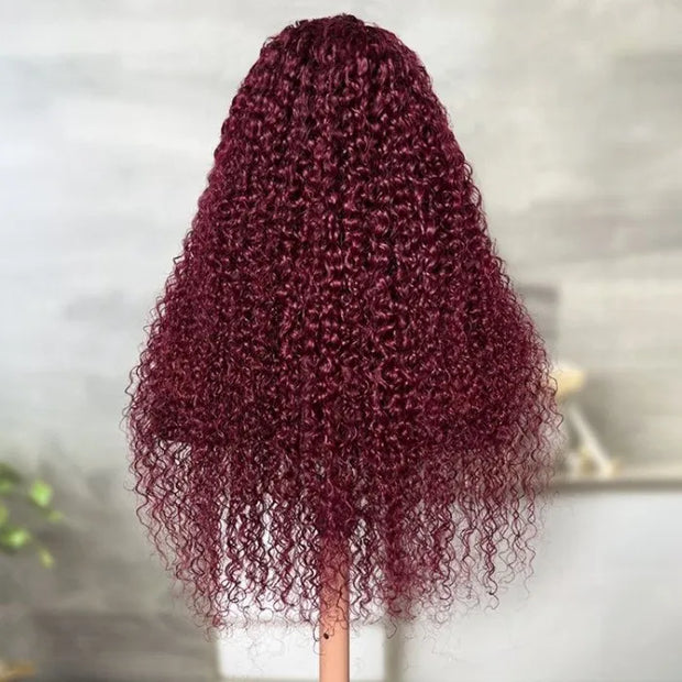 Kinky Curly Pre-Cut Lace Closure Wig with Pre Plucked Hairline & Bleached Knots