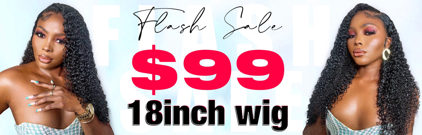$99=18inches lace wig