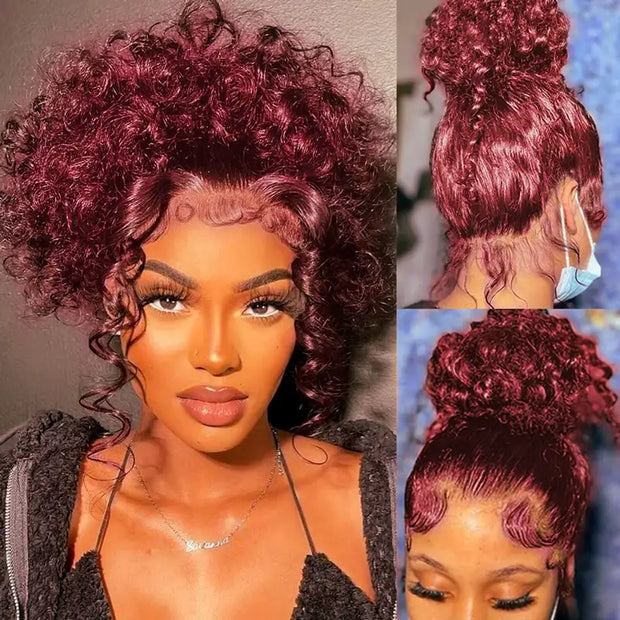 360 lace burgundy loose deep wave wig