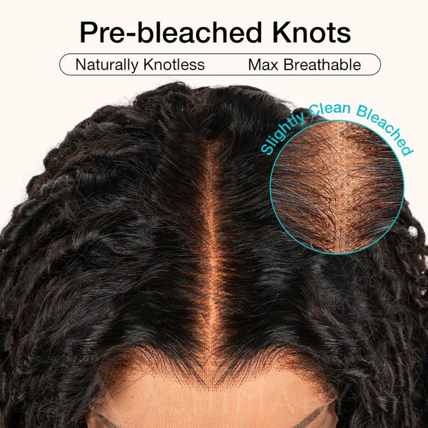 Ashimary Coily 13x6 Full Skin Lace Frontal Parting Max Pre-Bleached & Pre-Styled Finger Coils Wig Face Farming Natural Look Human Hair