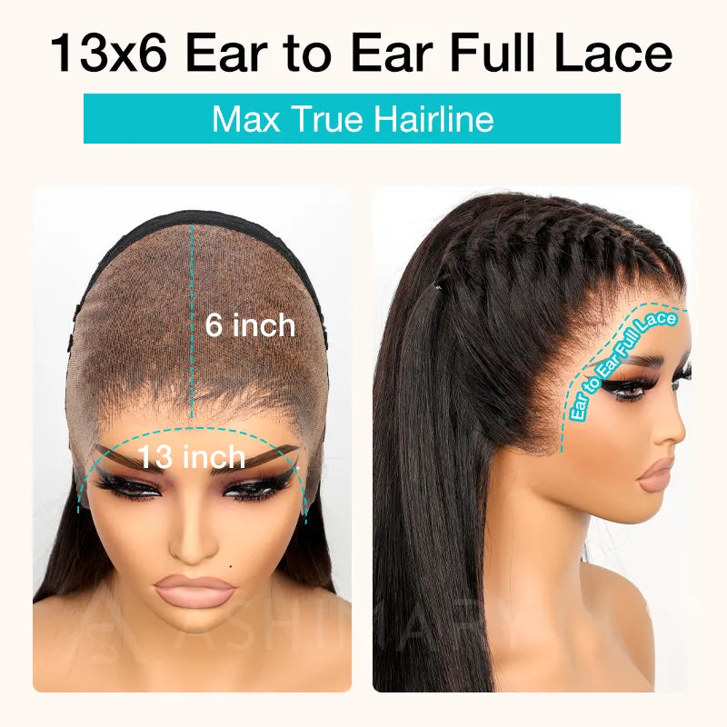 Ashimary Transparent 13x6 Lace Front Wig Straight Human Hair Ashimary Transparent 13x6 Lace Front Wig Straight Human Hair