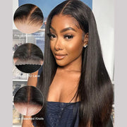 2 Wigs Set | 10x6 Lace Straight Wig with Pre-cut Lace + 13x6 Transparent Lace Yaki Straight Bob Wig with Pre-cut Lace