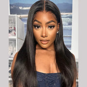 2 Wigs Set | 10x6 Lace Straight Wig with Pre-cut Lace + 13x6 Transparent Lace Yaki Straight Bob Wig with Pre-cut Lace