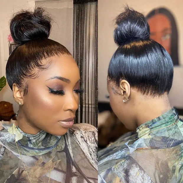Silky Straight Invisi-Strap? Snug Fit 360 Transparent Lace Frontal Bleached Knots Pre Cut Lace Wig