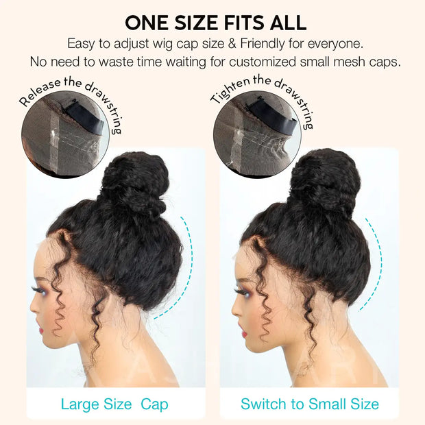 Deep Wave Invisi-Strap™ Snug Fit 360 Transparent Lace Frontal Bleached  Knots Pre Cut Lace Wig