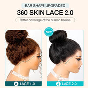 Flash Sale Reddish Brown Invisi-Strap 360 Skin Lace Frontal Glueless Wig