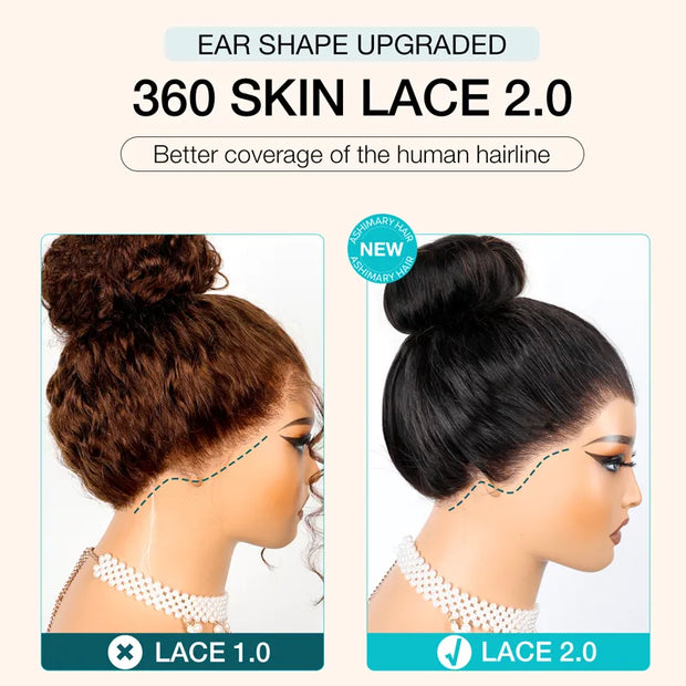 Flash Sale Reddish Brown Invisi-Strap 360 Skin Lace Frontal Glueless Wig