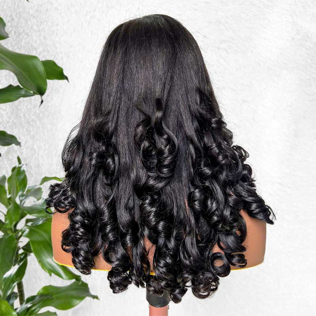 Ashimary Exclusive Transparent Lace Closure Bouncy Wave Wig Online For Sale