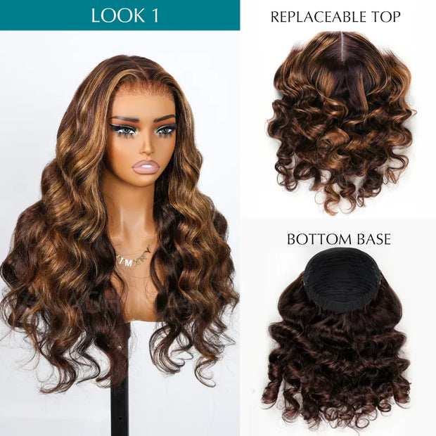 Ashimary PairUp Zippable Wig Highlight Body Wave