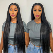 Flash Sale 13x6 Full Transparent Lace Frontal Natural Hairline Straight Human Hair Wig