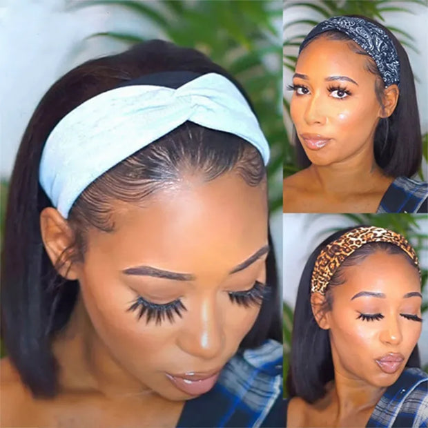 Flash Sale Ashimary Curly Virgin Hair Glueless Headband Wig Natural Color
